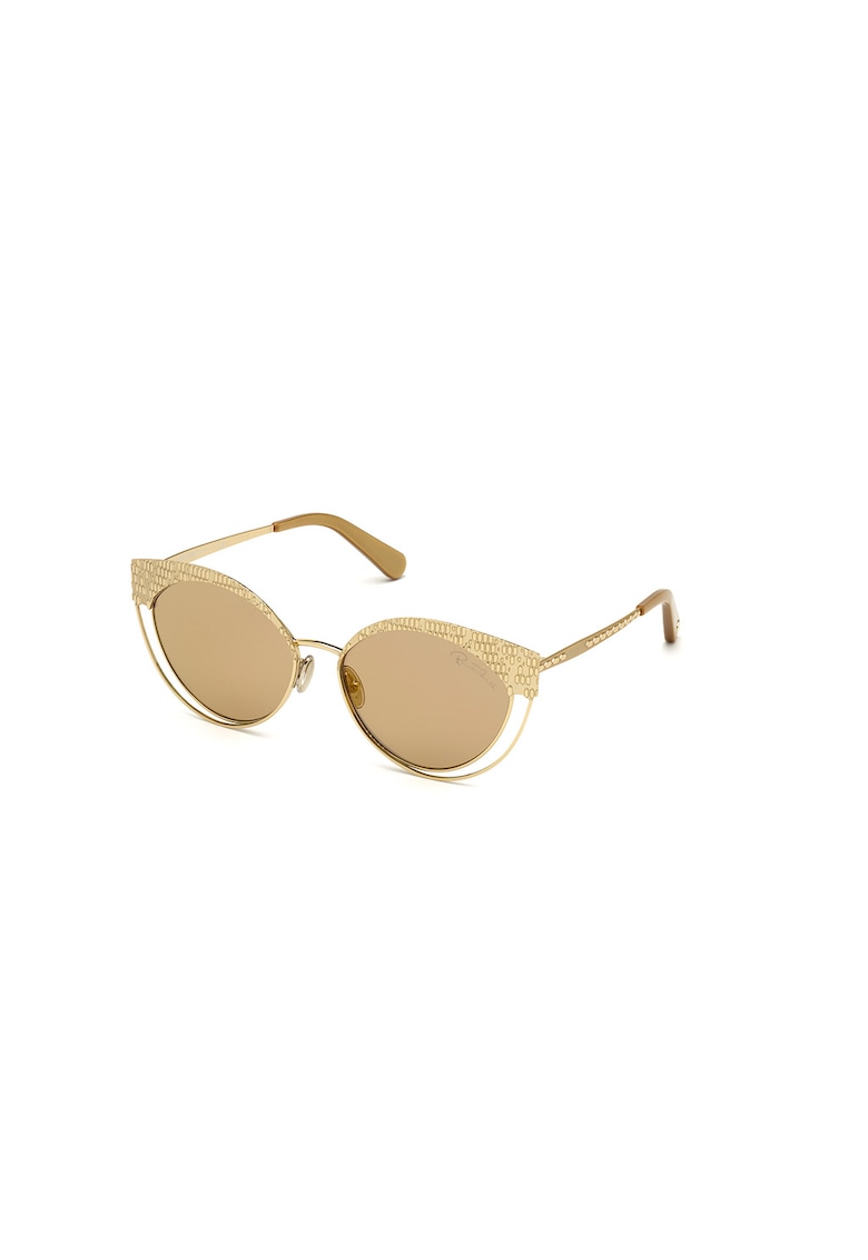 Ochelari de soare cat-eye cu rama metalica