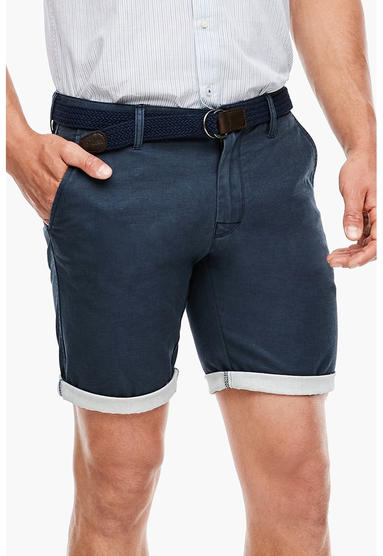Pantaloni din amestec de in - cu buzunare cu nasturi