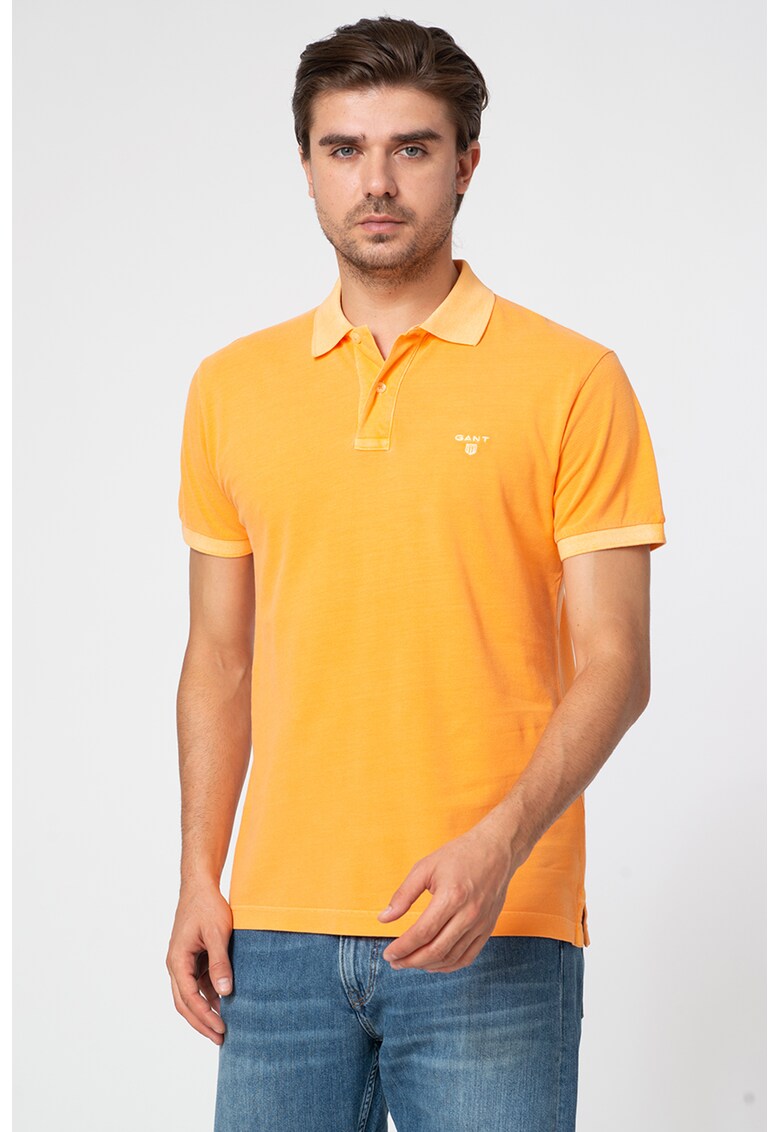 Tricou polo din material pique cu logo discret