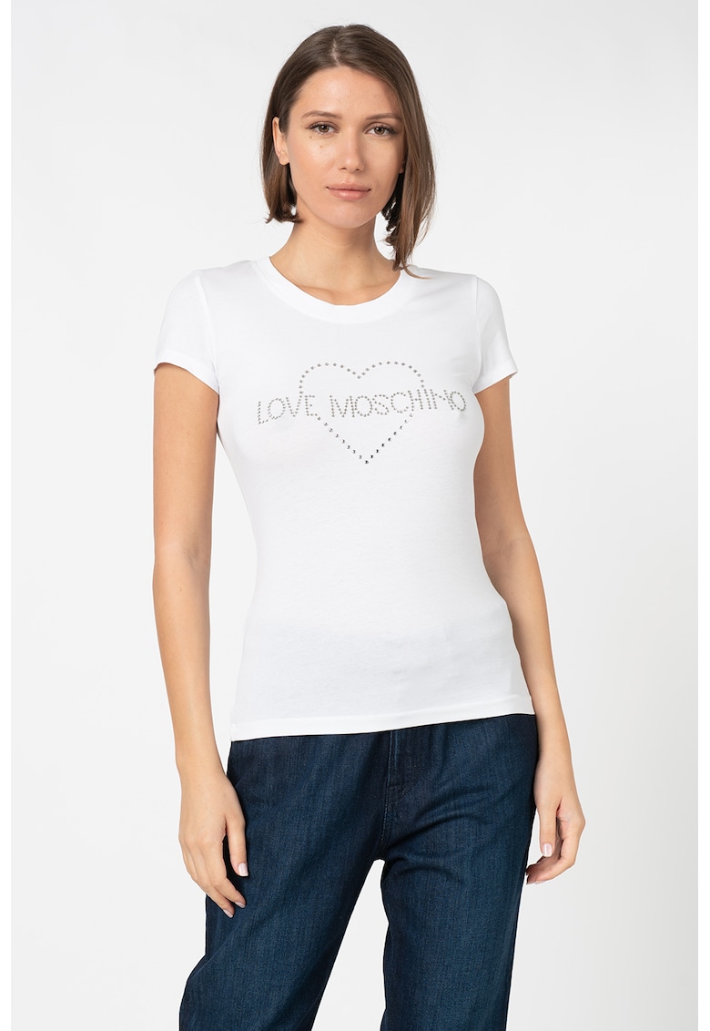 Tricou cu aplicatii din strasuri