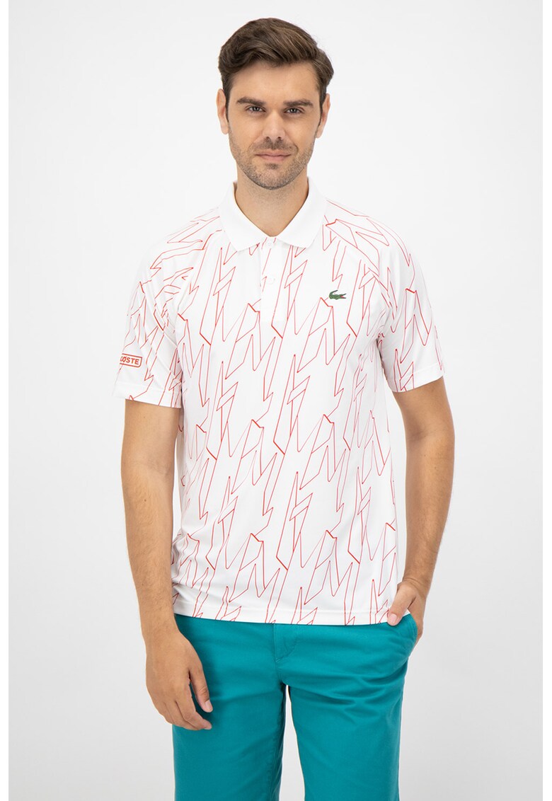 Tricou polo cu detaliu logo brodat