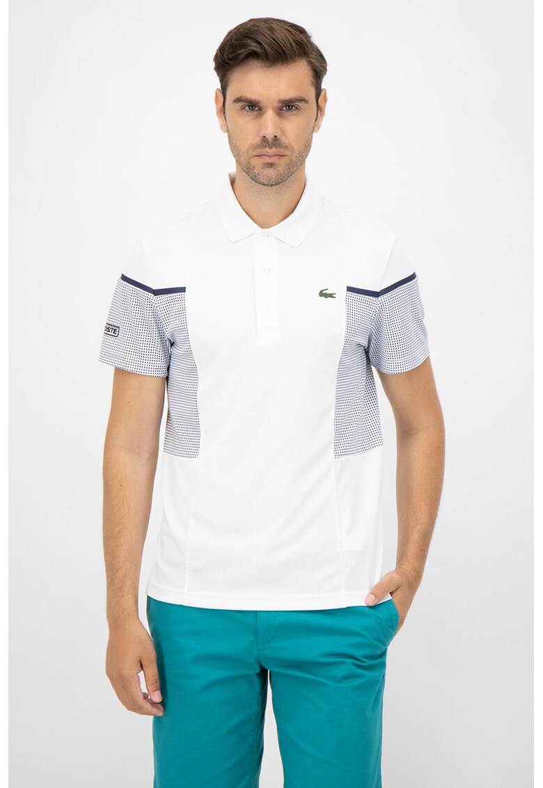 Tricou polo cu detaliu logo brodat