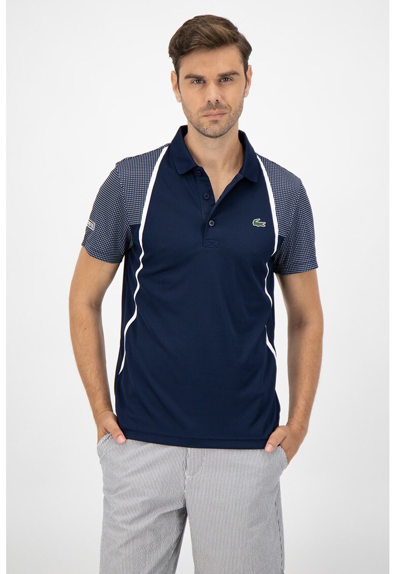 Tricou polo cu detaliu logo brodat