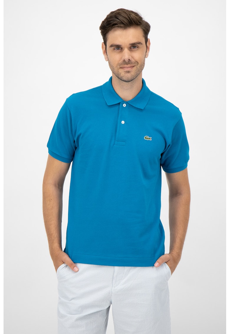 Tricou regular fit polo din material pique