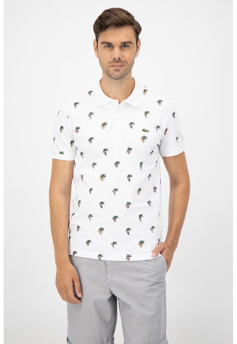 Tricou polo regular fit - cu imprimeu grafic
