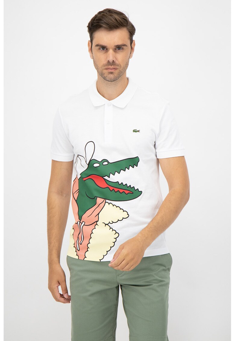 Tricou polo cu imprimeu grafic