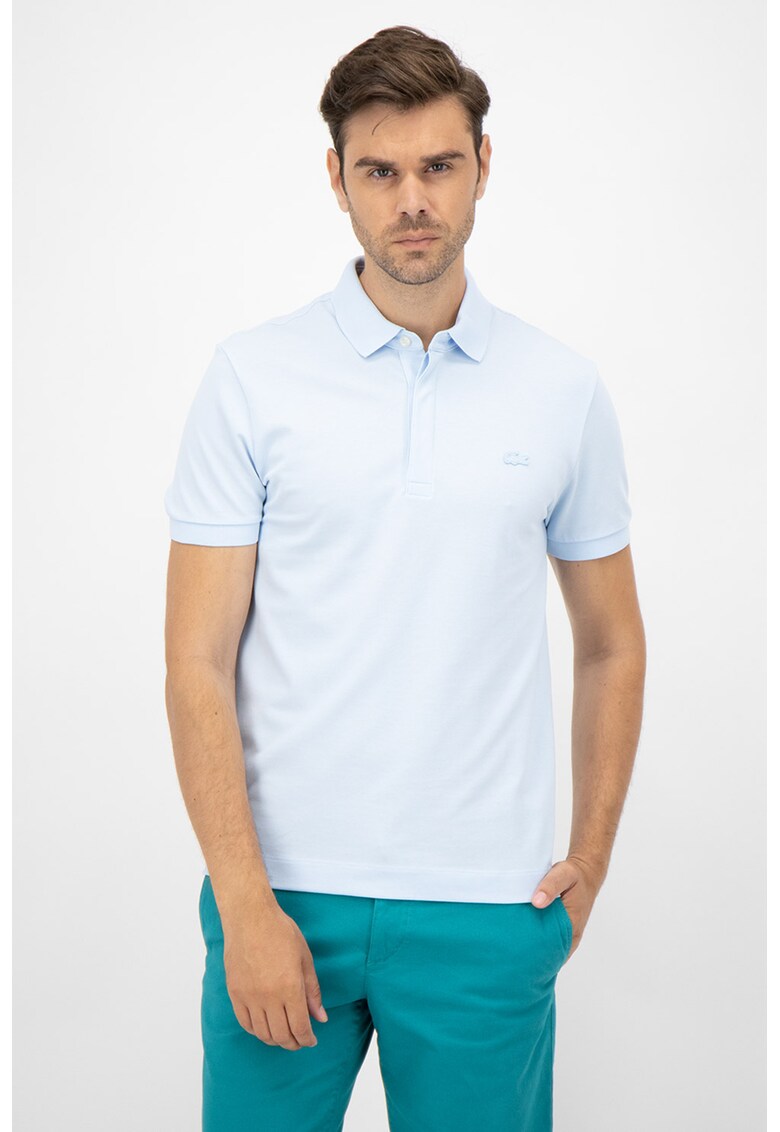 Tricou polo regular fit cu logo discret