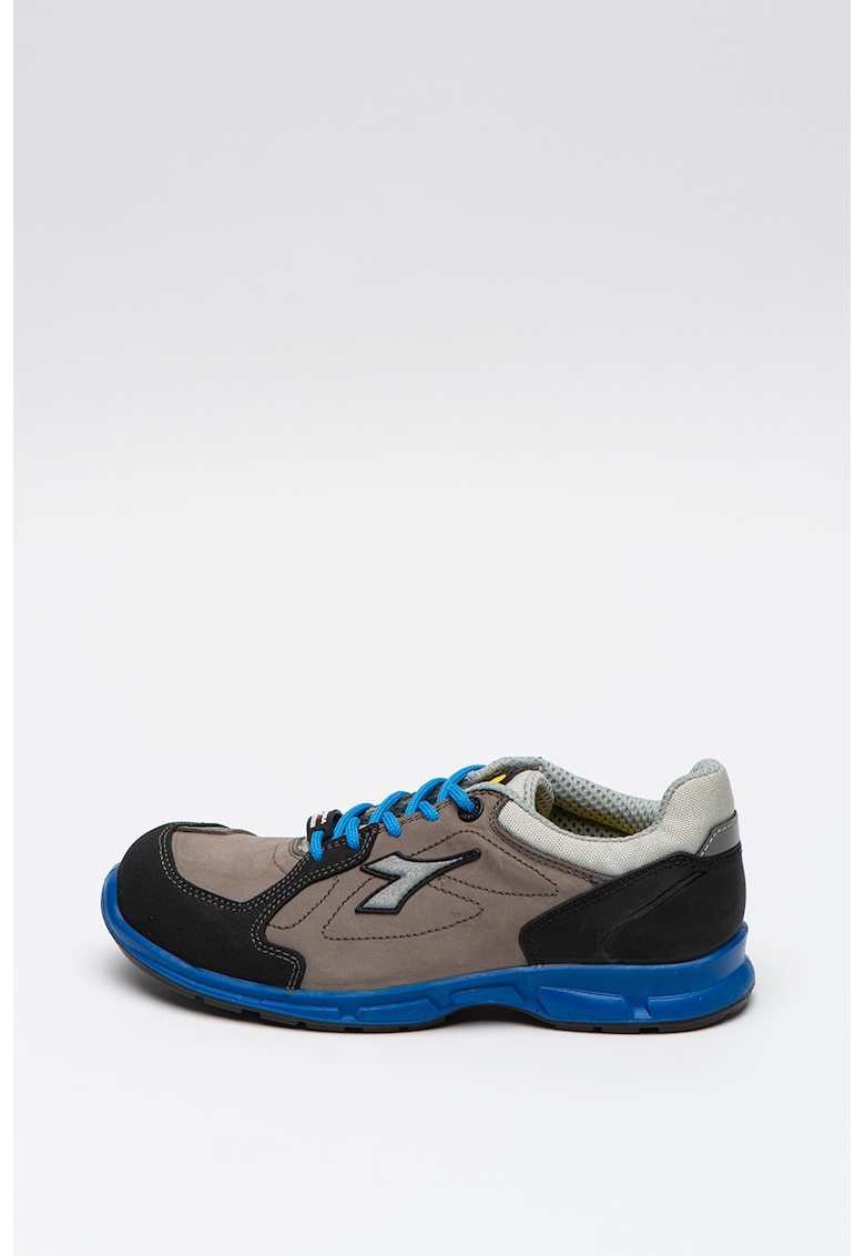 Pantofi sport unisex din piele nabuc cu garnituri contrastante D-Flex