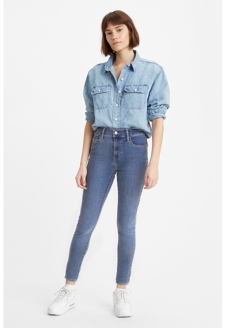 Blugi super skinny cu talie inalta 720