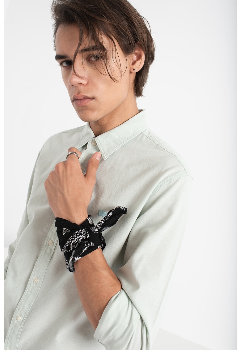 Camasa slim fit cu detaliu logo