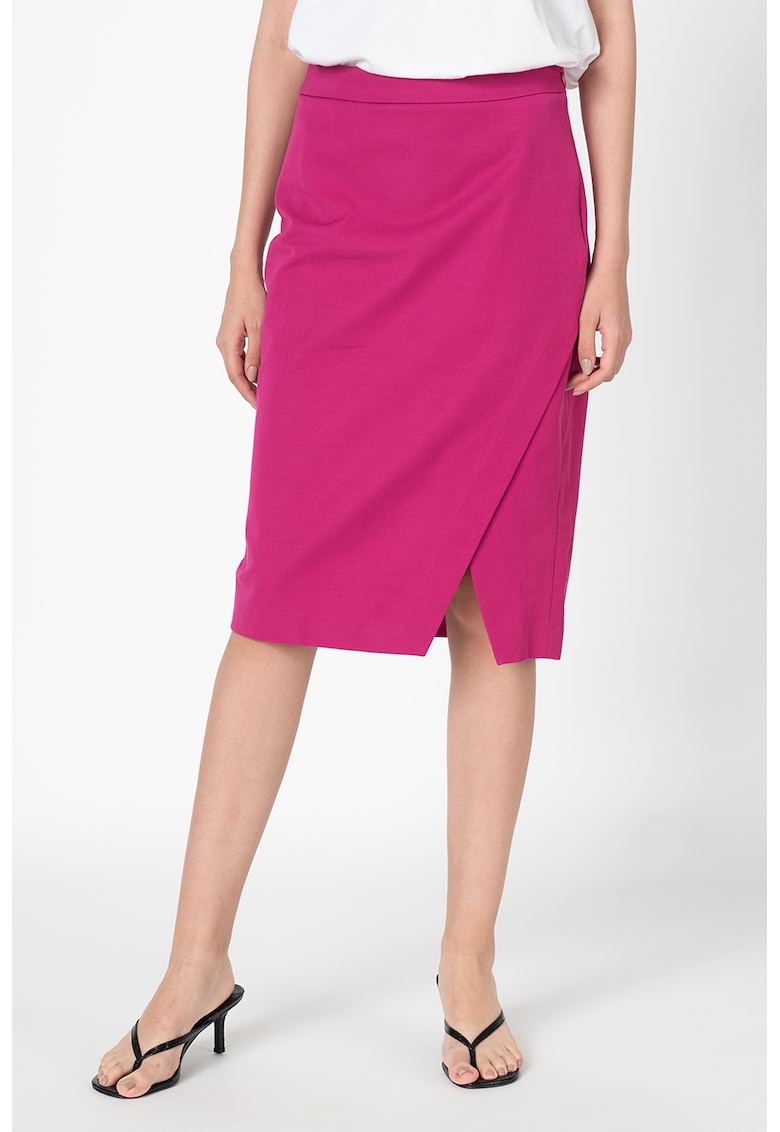Fusta midi dreapta - cu slit