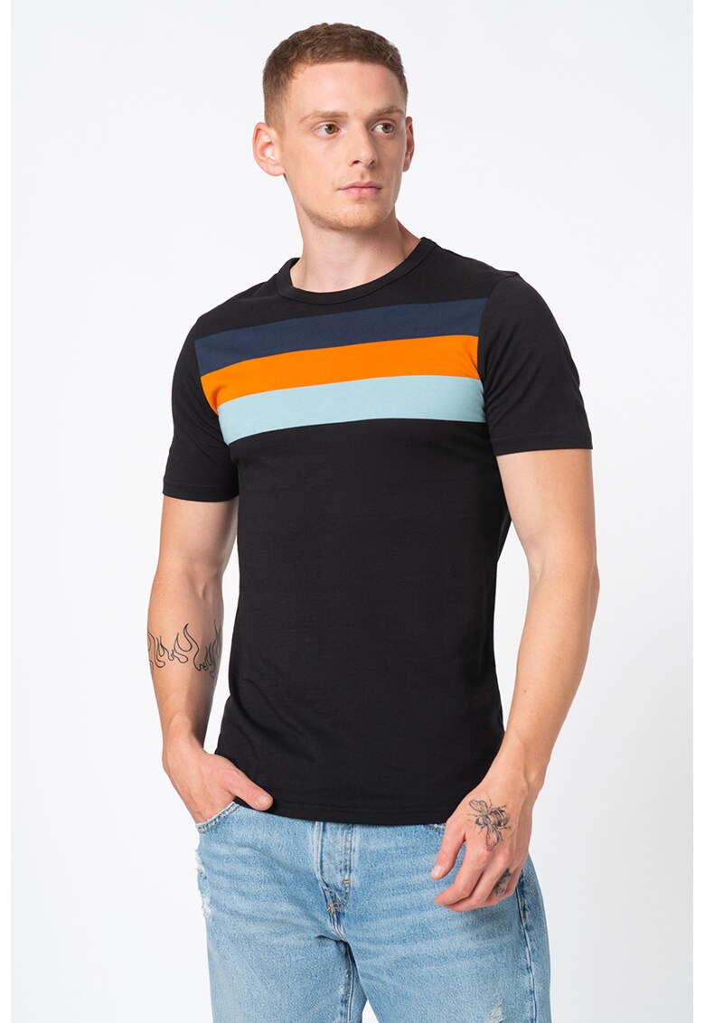 Tricou slim fit in dungi Roak