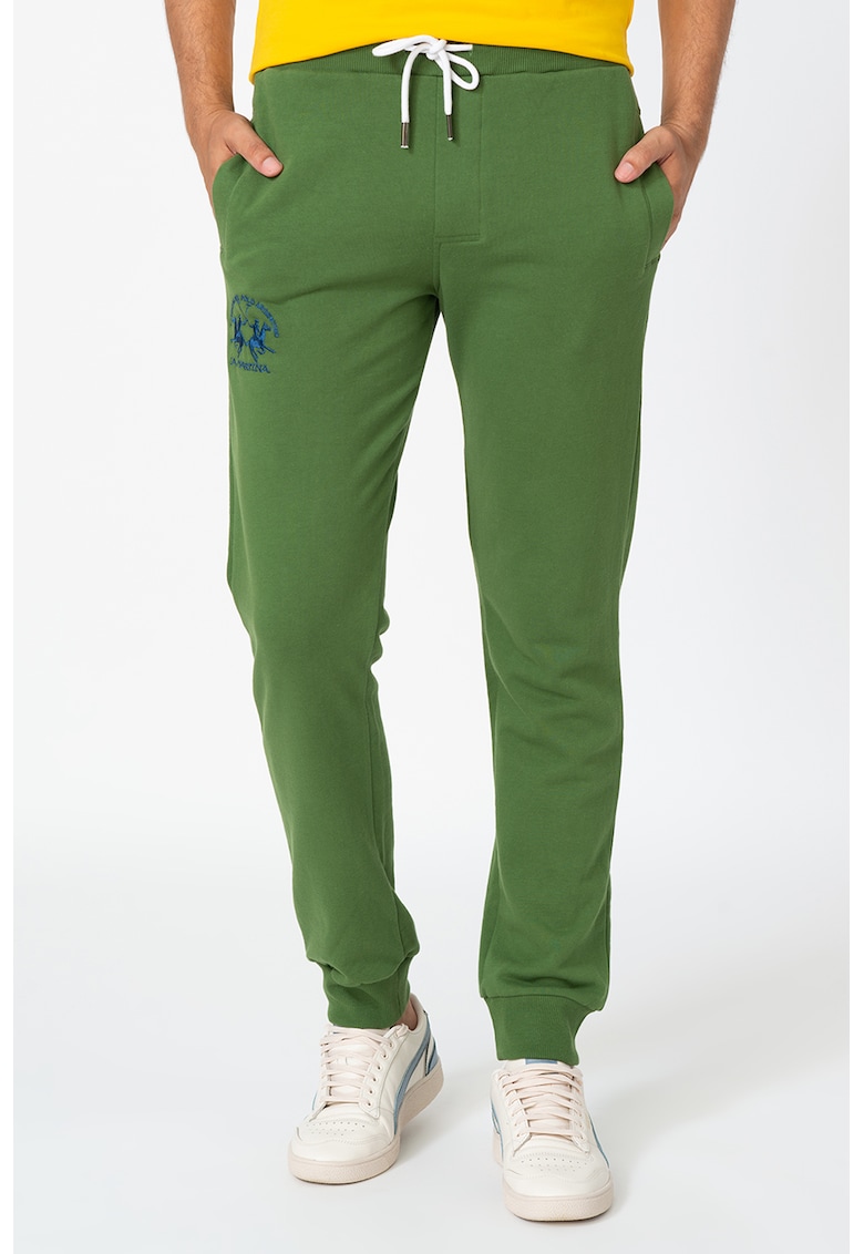 Pantaloni sport conici cu snur in talie