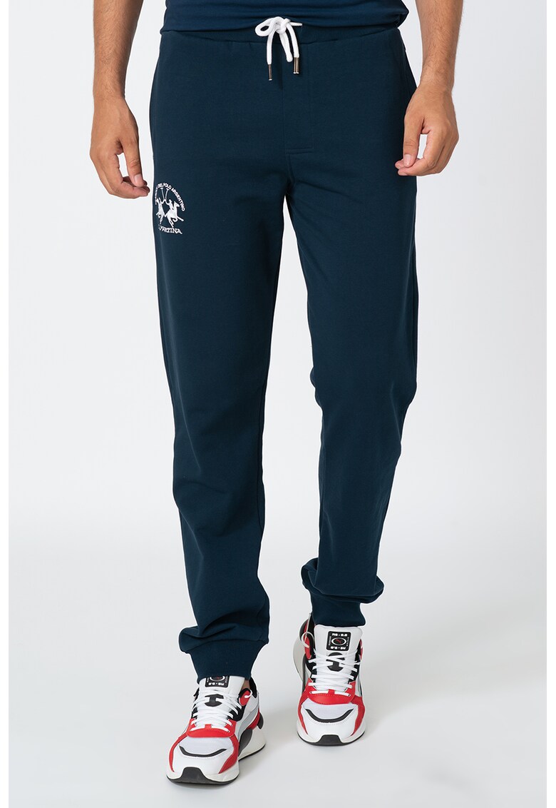 Pantaloni sport conici cu snur in talie