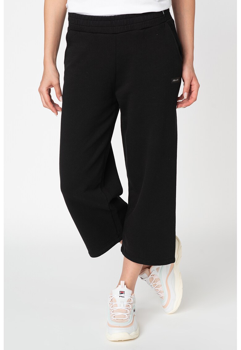 Pantaloni culotte cu buzunare oblice