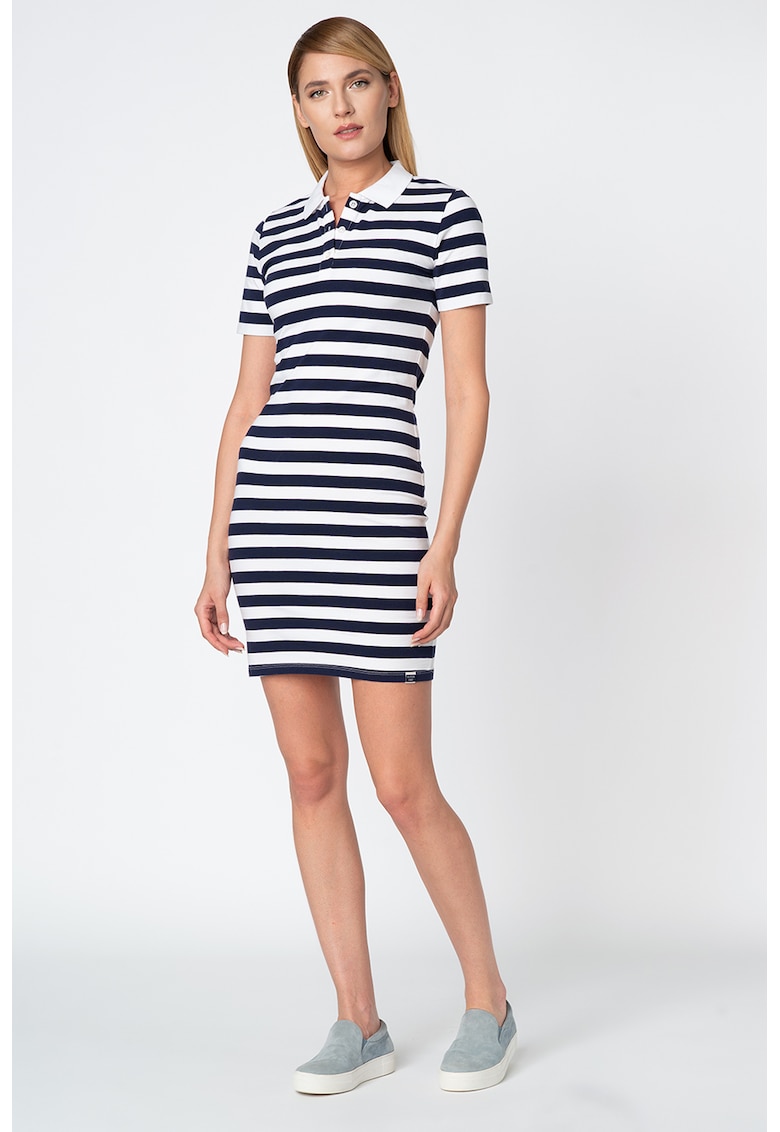 Rochie polo cu model in dungi