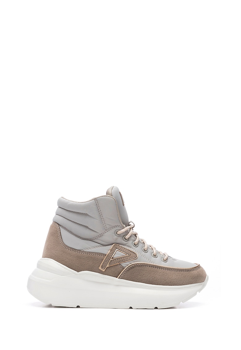 Pantofi sport inalti cu garnituri din piele ecologica Peckam