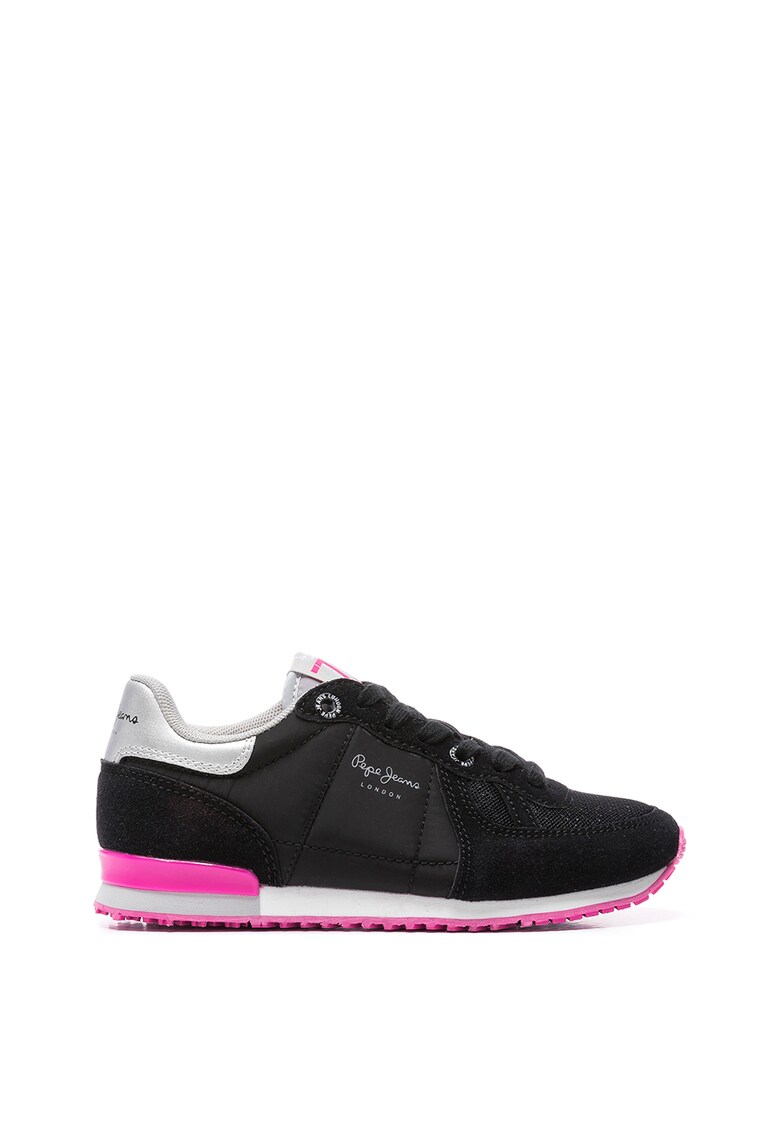 Pantofi sport cu insertii de piele ecologica