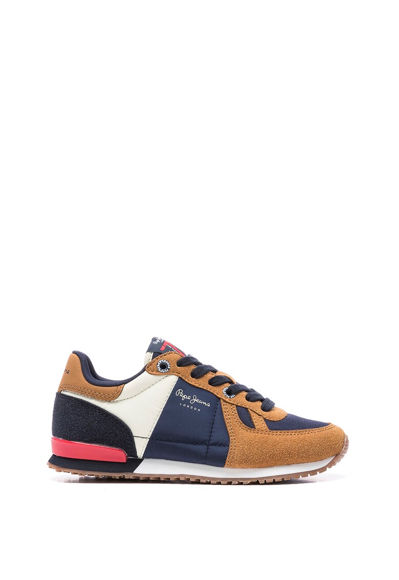 Pantofi sport de piele ecologica cu insertii de plasa Sydney