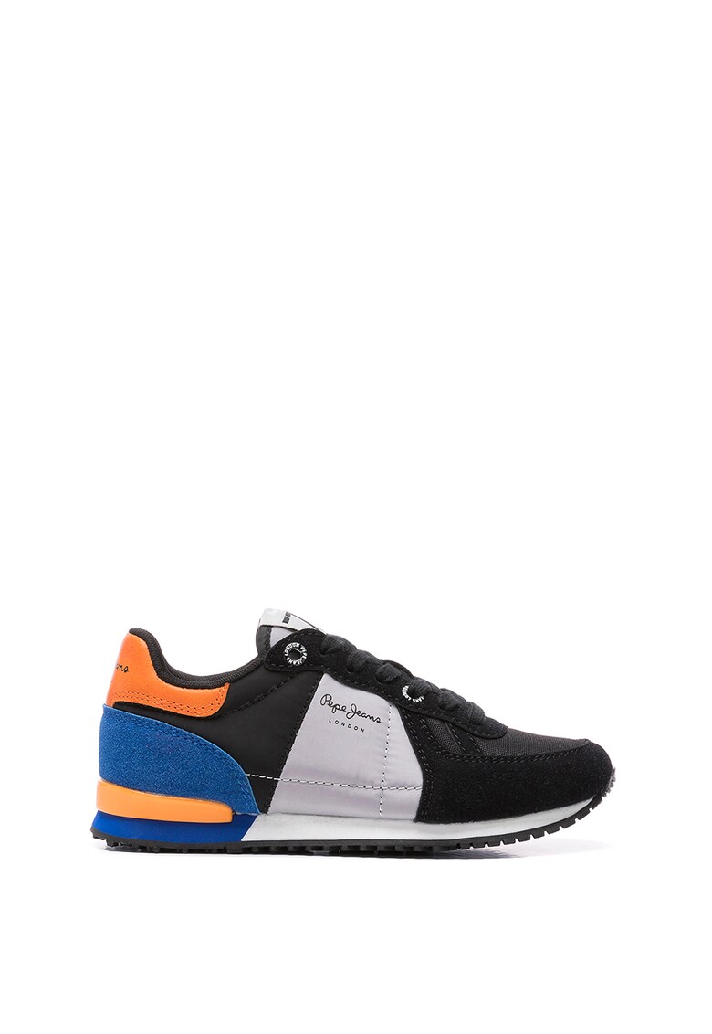 Pantofi sport de piele ecologica cu insertii de plasa Sydney
