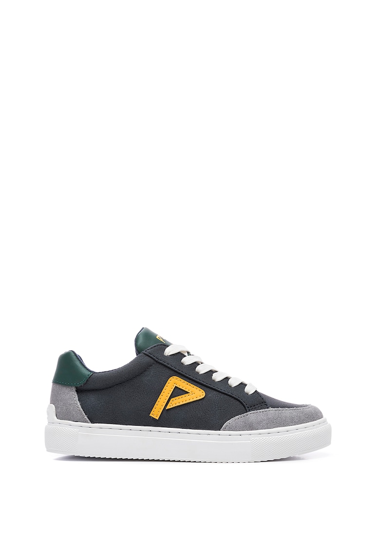 Pantofi sport de piele ecologica cu detaliu logo