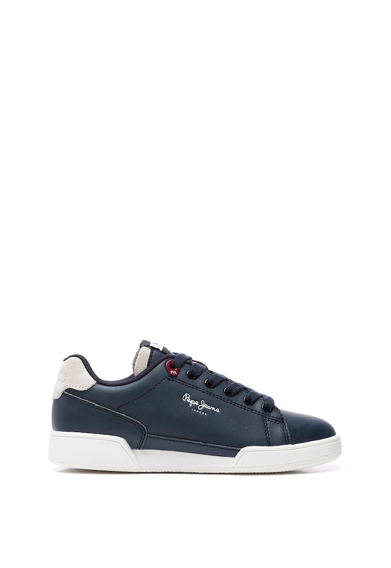 Pantofi sport de piele cu garnituri de piele intoarsa