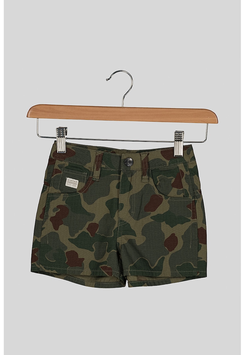 Pantaloni scuti cu model camuflaj