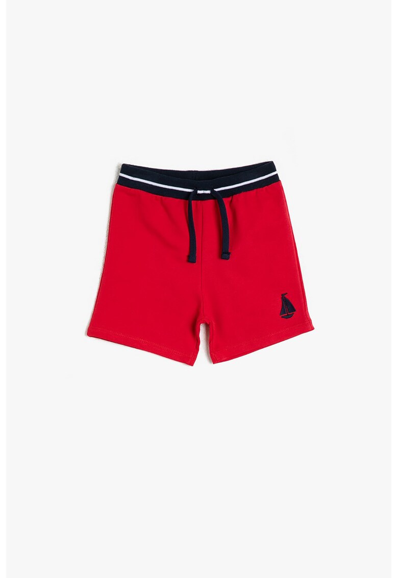 Pantaloni scurti de bumbac cu snur in talie Pantaloni scurti de bumbac cu snur in talie