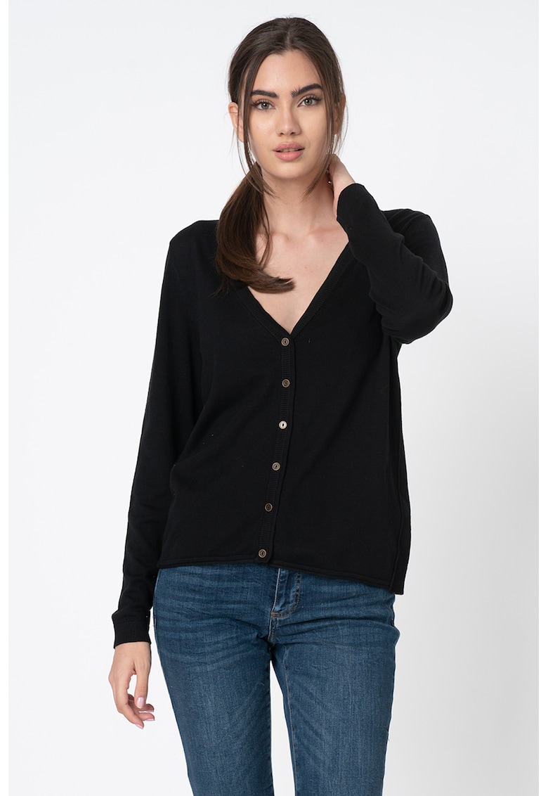 Cardigan din amestec de bumbac organic