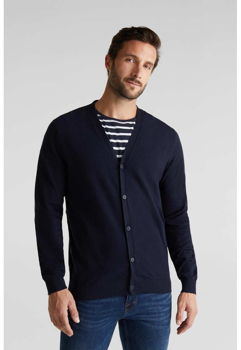 Cardigan din amestec de casmir cu decolteu in V