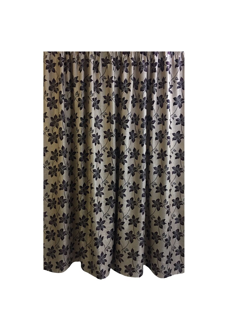 Set 2 draperii black-out cu rejansa Flowers poliester