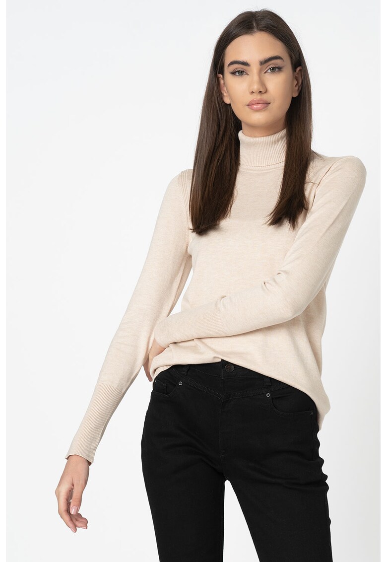 Pulover slim fit cu guler inalt 090EO1I322