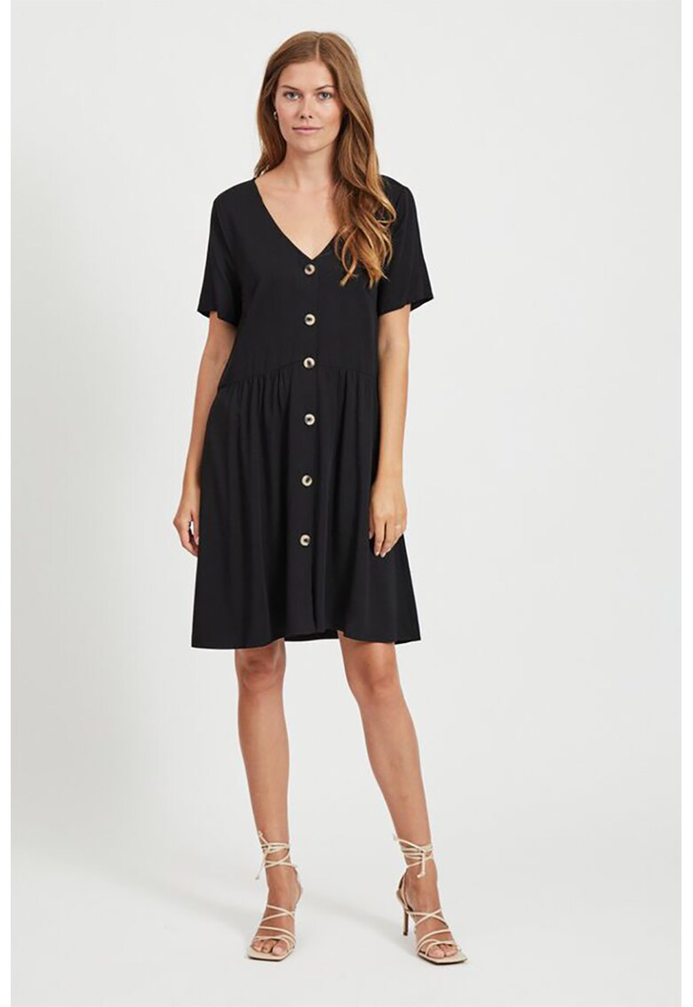 Rochie mini evazata cu decolteu in V