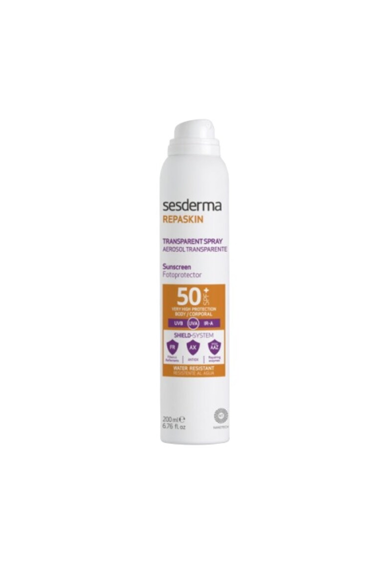 Spray transparent fotoprotector corp SPF 50 Repaskin - 200 ml