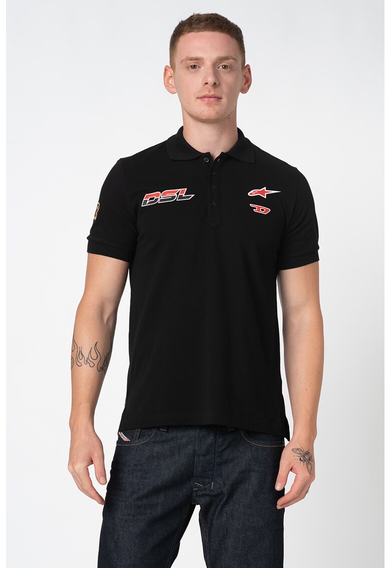 Tricou polo cu detalii logo
