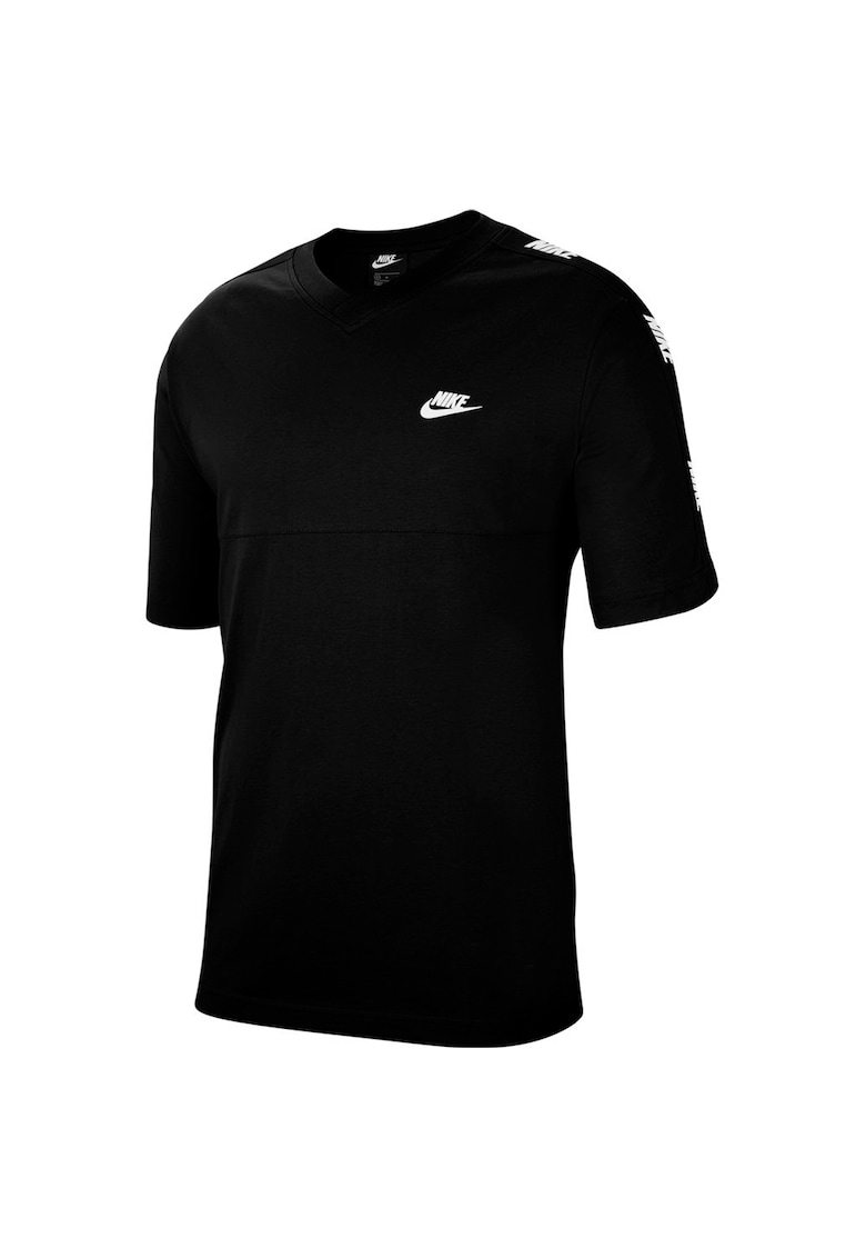 Tricou cu decolteu la baza gatului si logo Sportswear Hybrid