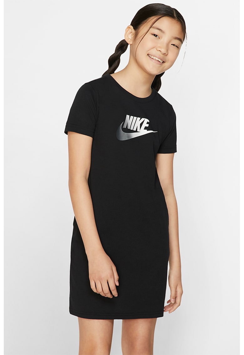 Rochie tip tricou cu imprimeu logo