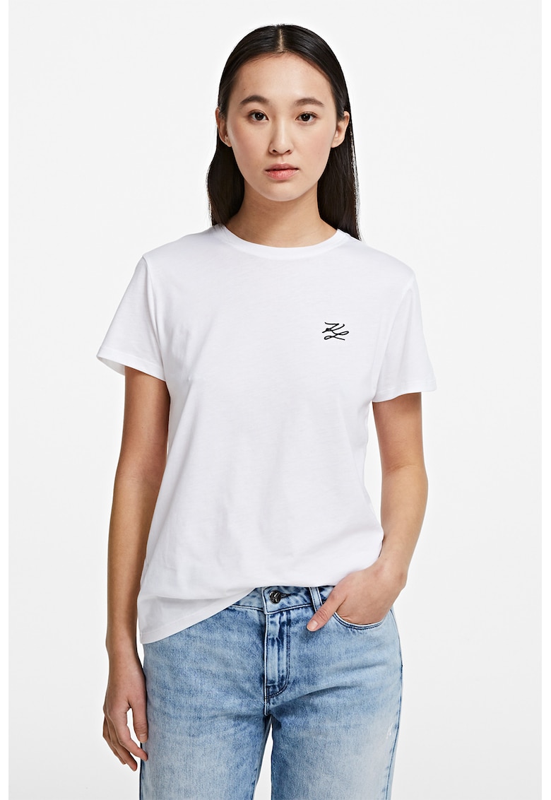 Tricou de bumbac - cu logo brodat