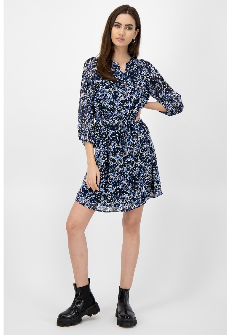 Rochie tip camasa cu model floral