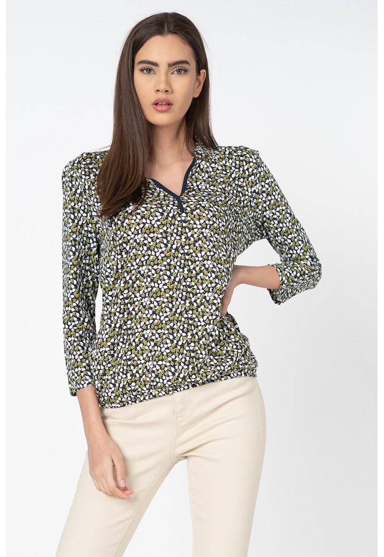 Bluza tip tunica din amestec de modal - cu model floral