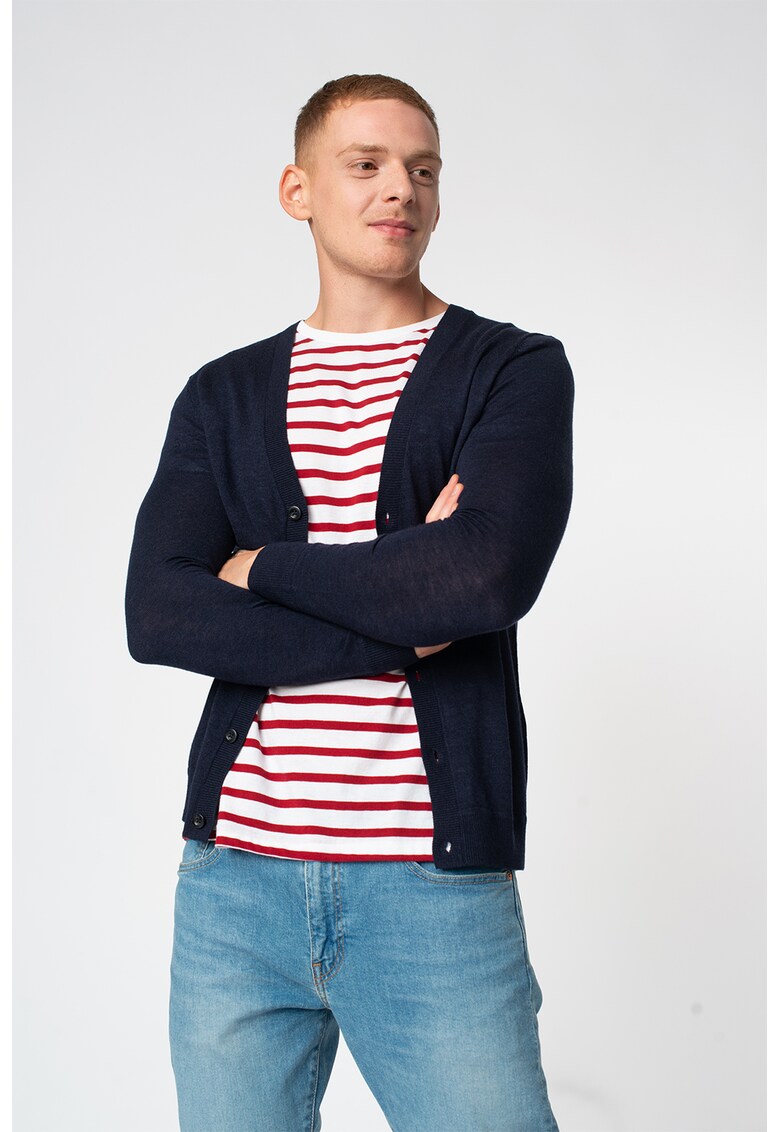 Cardigan din amestec de lana merinos