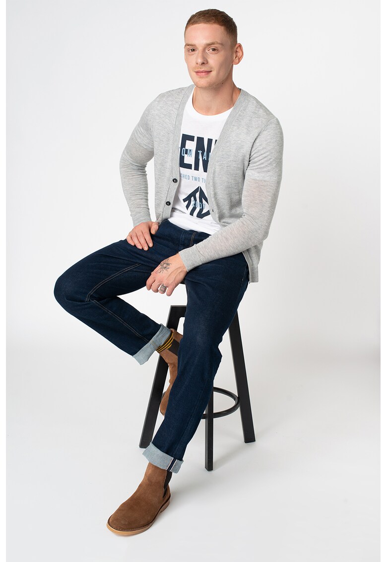 Cardigan din amestec de lana merinos
