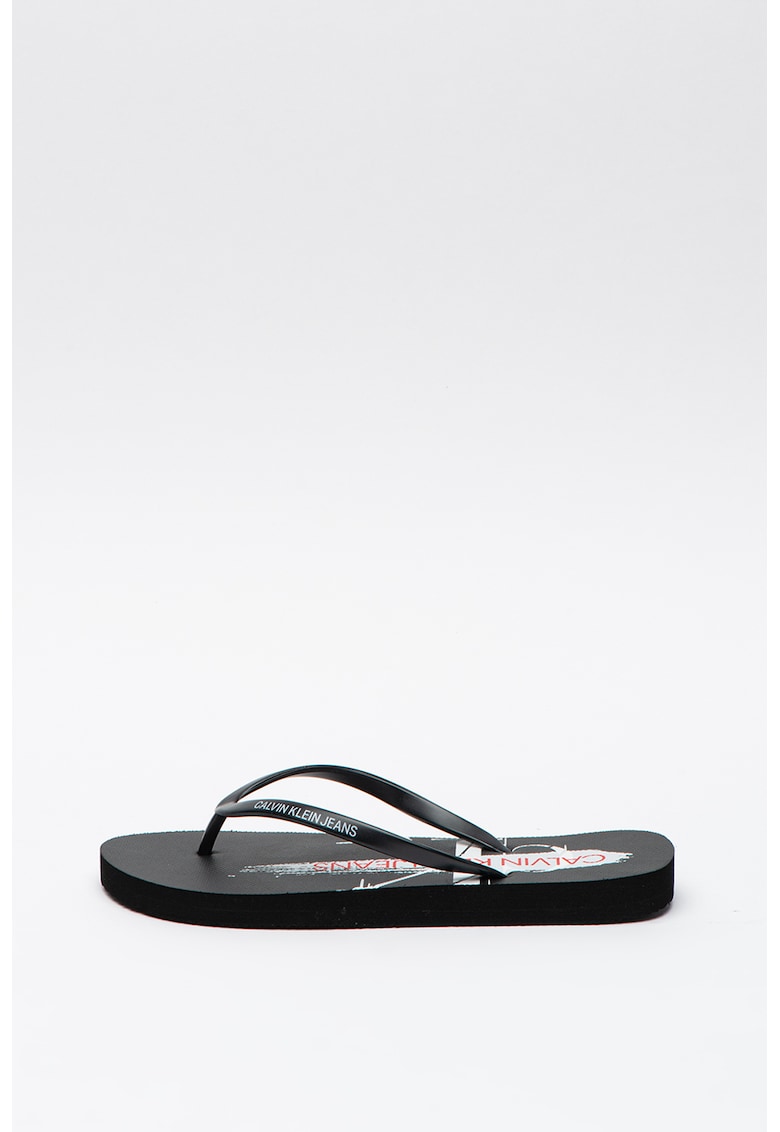 Papuci flip-flop cu imprimeu logo Dorinda