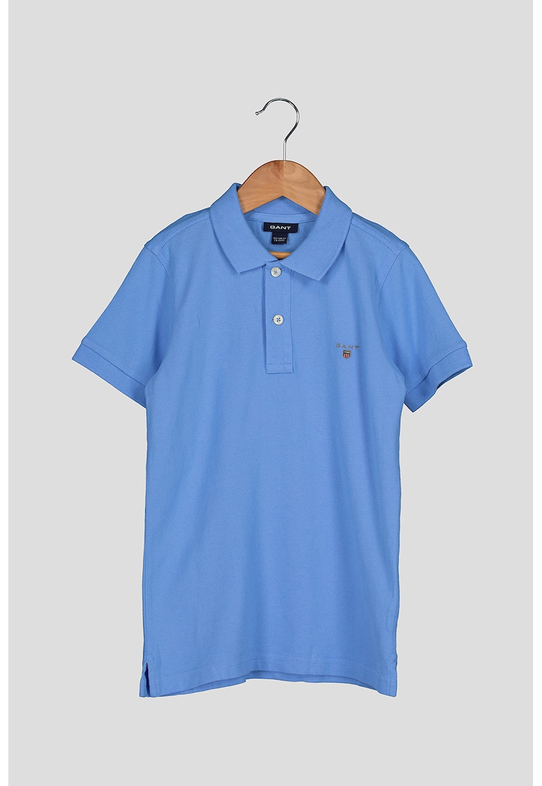 Tricou polo cu logo brodat discret