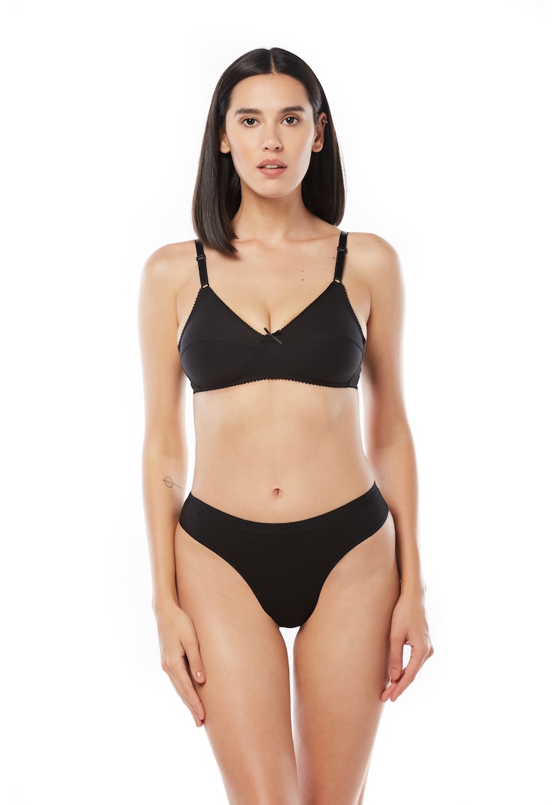 Chiloti semitanga pentru femei TF79 - Negru