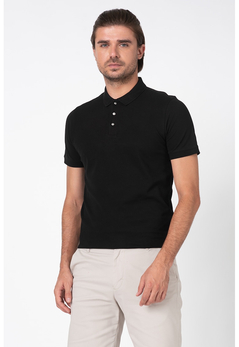 Tricou polo din amestec de bumbac organic