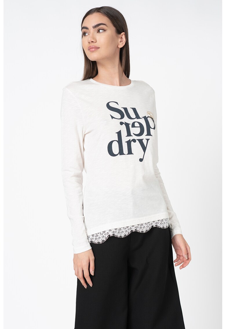 Bluza din amestec de modal cu logo Tilly