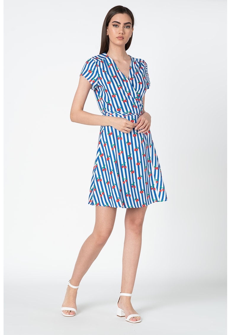 Rochie mini petrecuta din lyocell si in