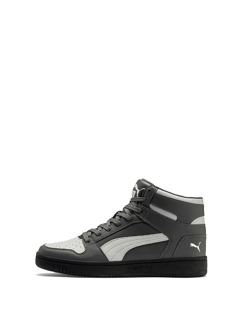 Pantofi sport mid-hi din piele ecologica - cu model colorblock Rebound Layup