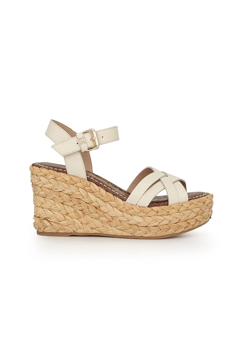 Sandale din piele cu talpa wedge Darline